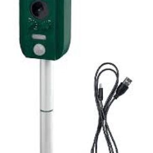 Green Ultrasonic Animal Repeller with USB Cable
